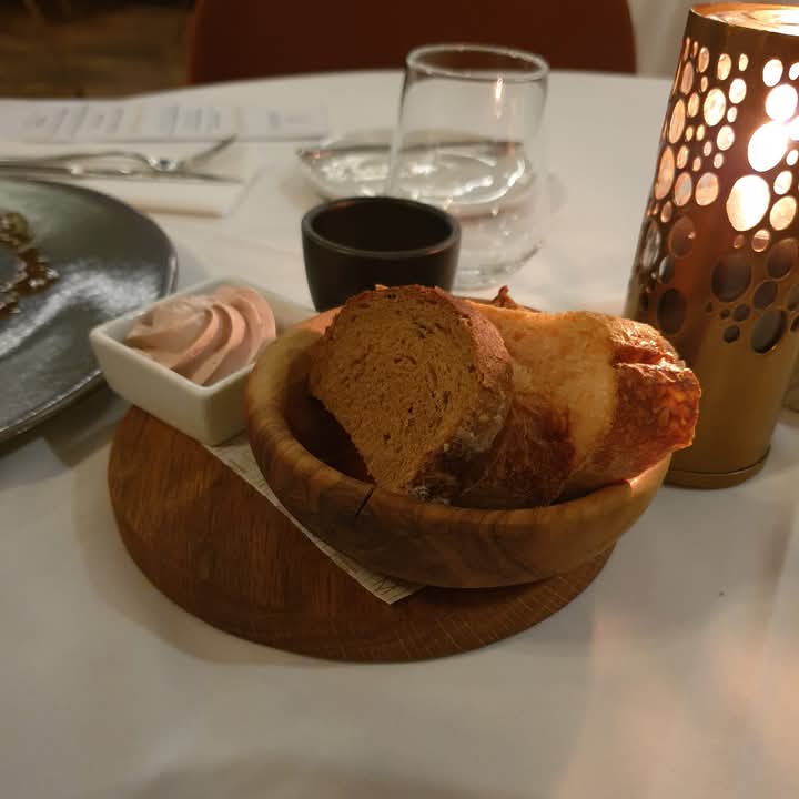 Bread and butter at the table before starters